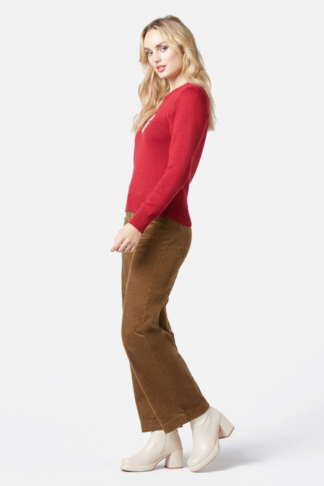 Mushroom Embroidered Sweater - Olabens