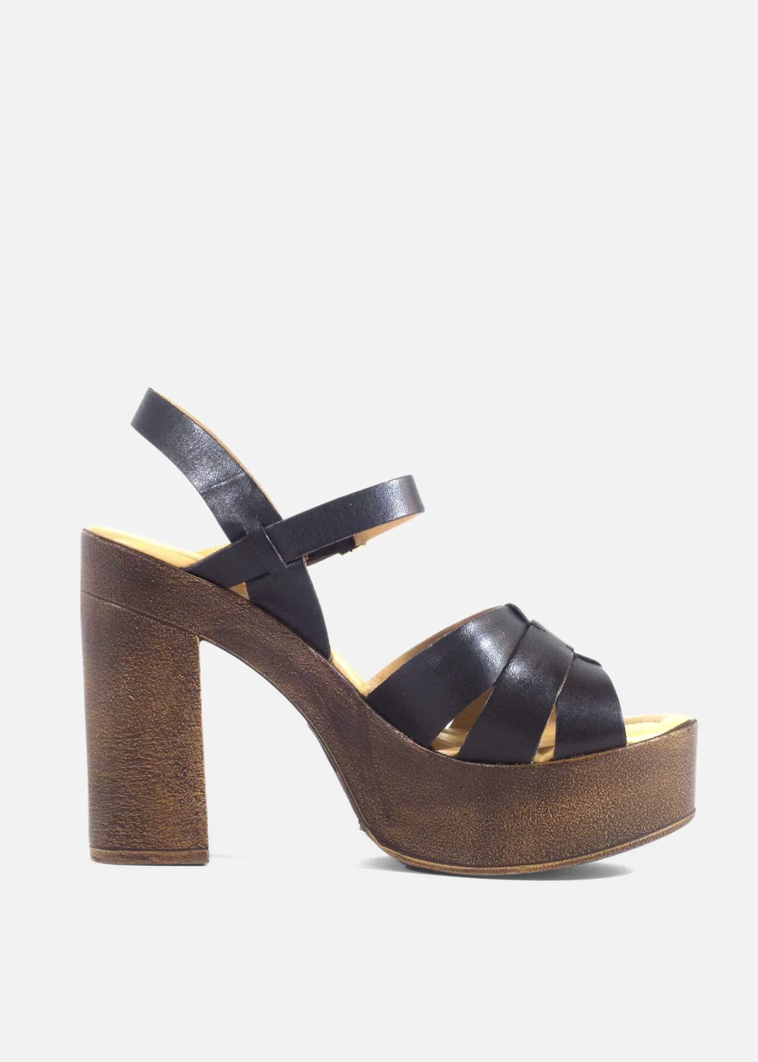 Hollie Wooden Platform Heels - Olabens