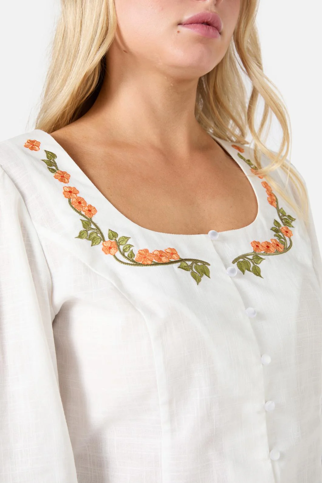 Flower Child Embroidered Top - Olabens