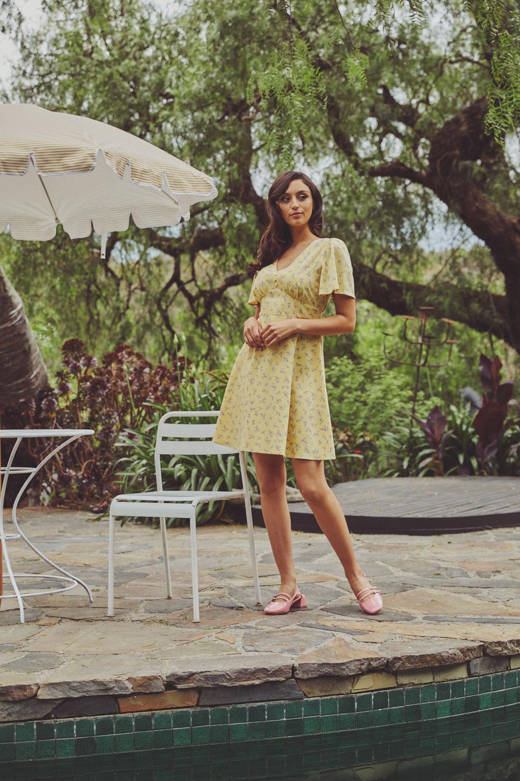 Lila Ditsy Mini Dress - Olabens