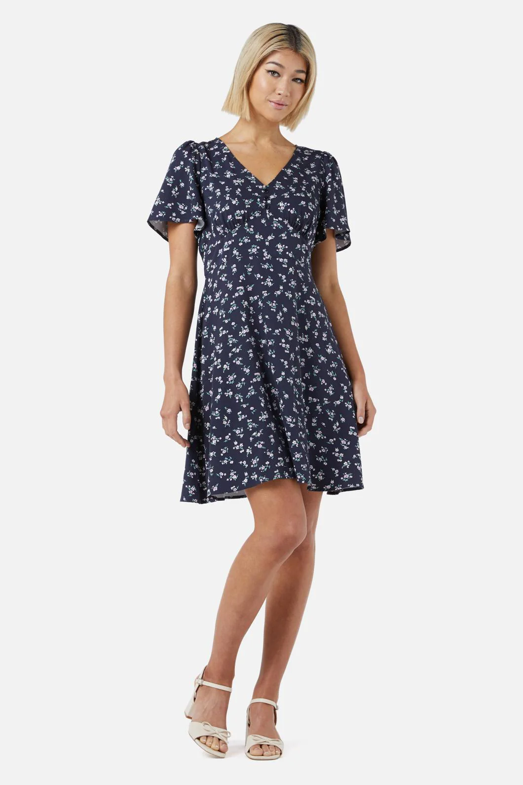 Lila Ditsy Mini Dress - Olabens