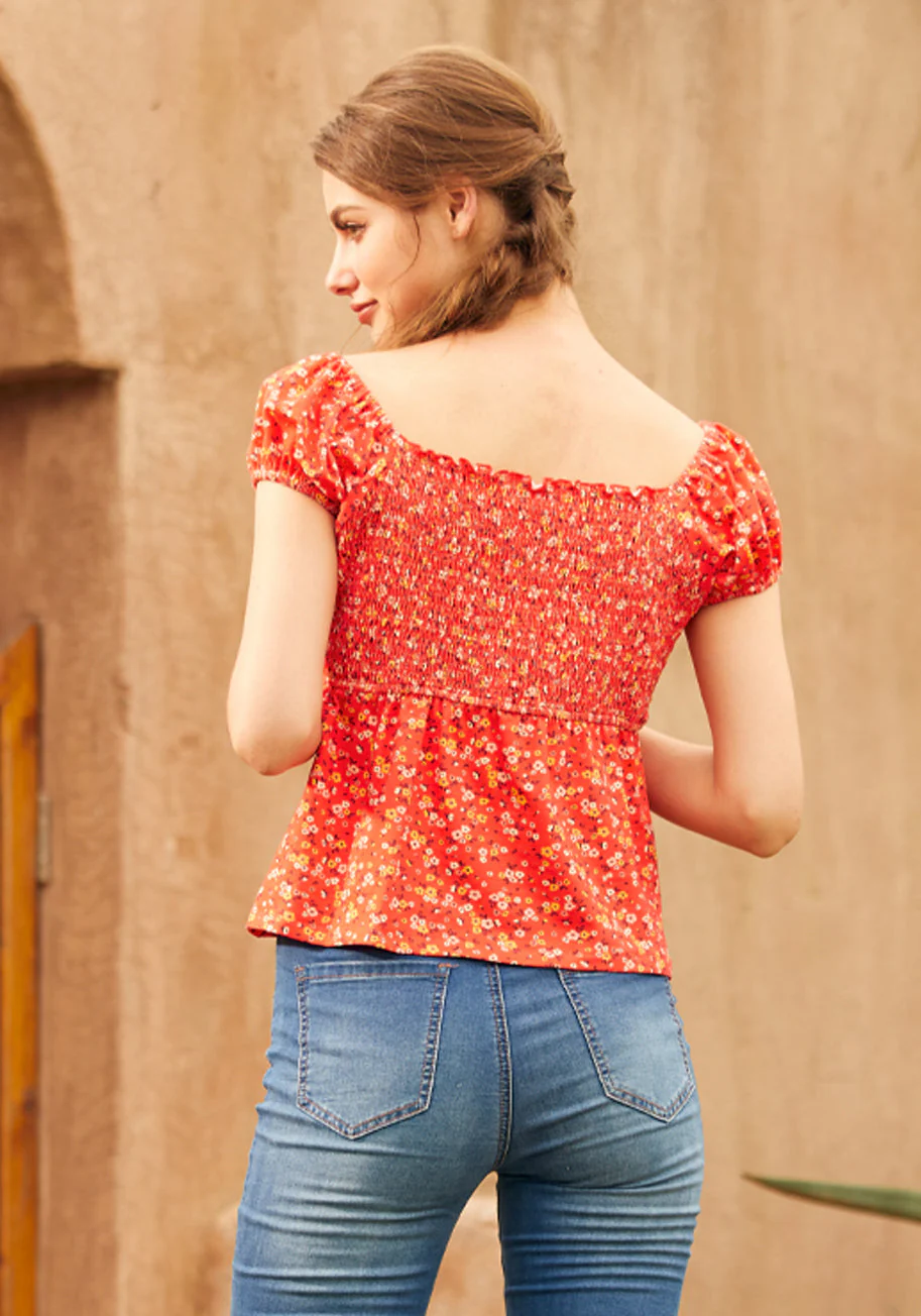 Empire Puff Sleeve Top - Olabens