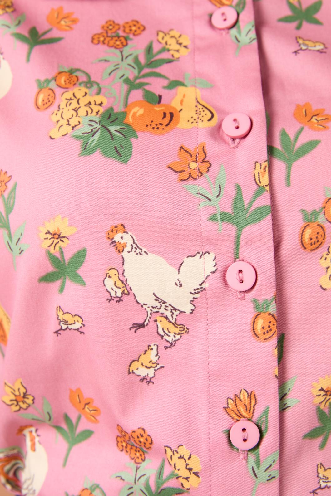 Chickens Short Sleeve Blouse - Olabens