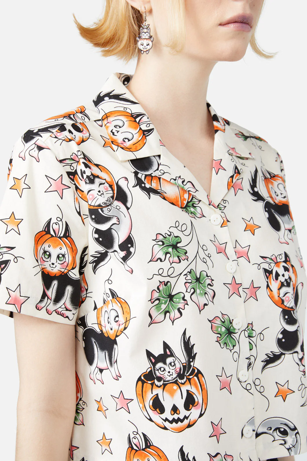 Pumpkin Patch Kitty Blouse - Olabens
