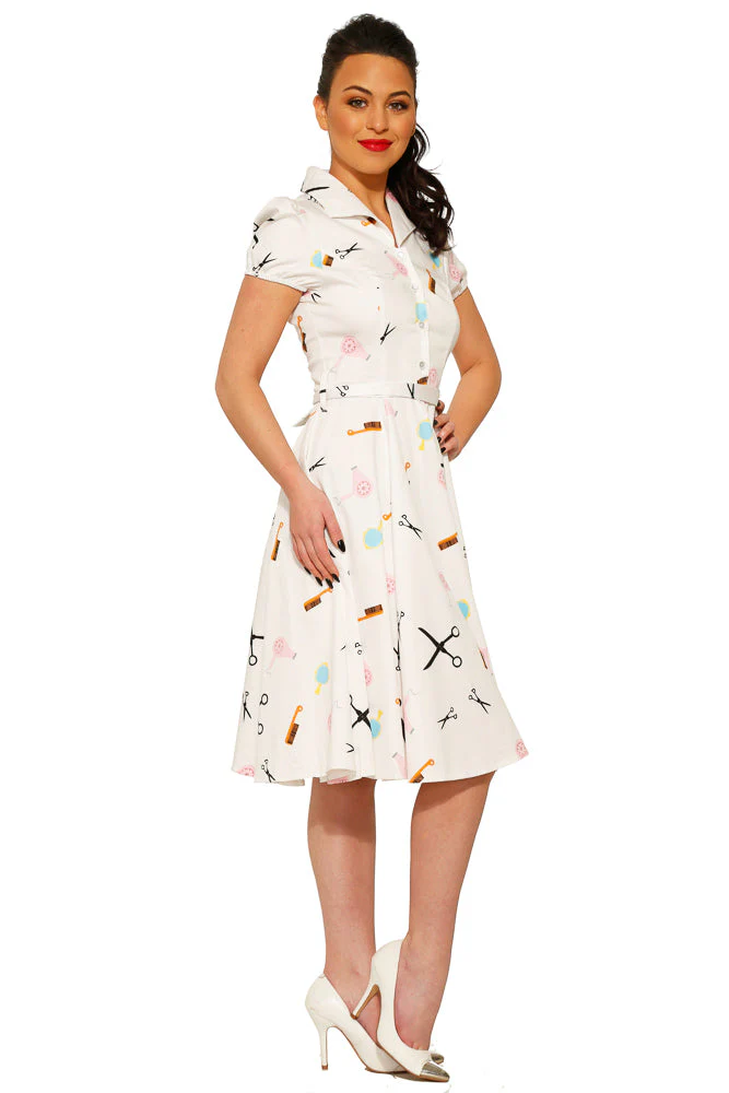 White Beauty Salon Dress - Olabens