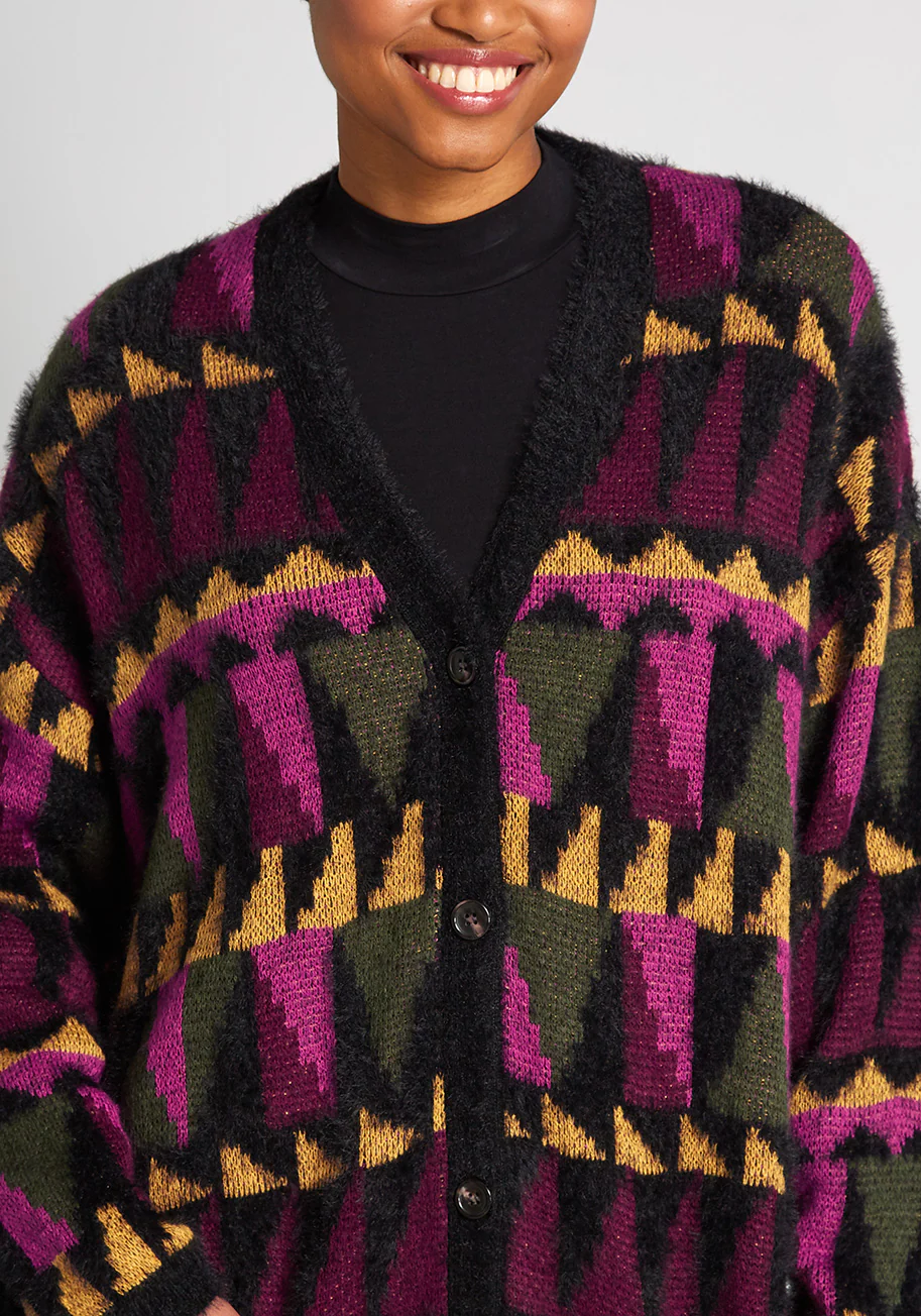 Putting The Pieces Together Sweater Coat - Olabens
