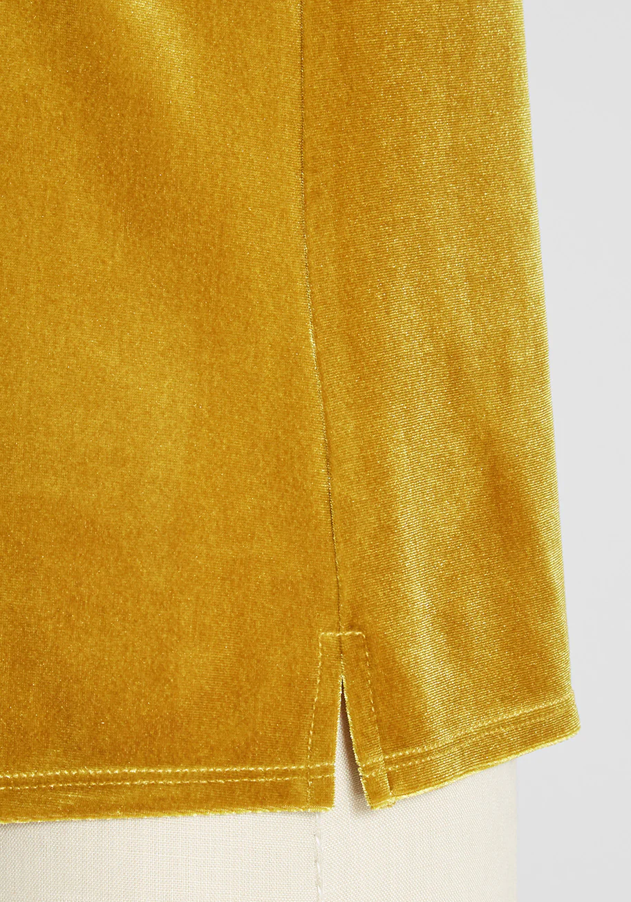 Very Velvet V-Neck Top - Olabens