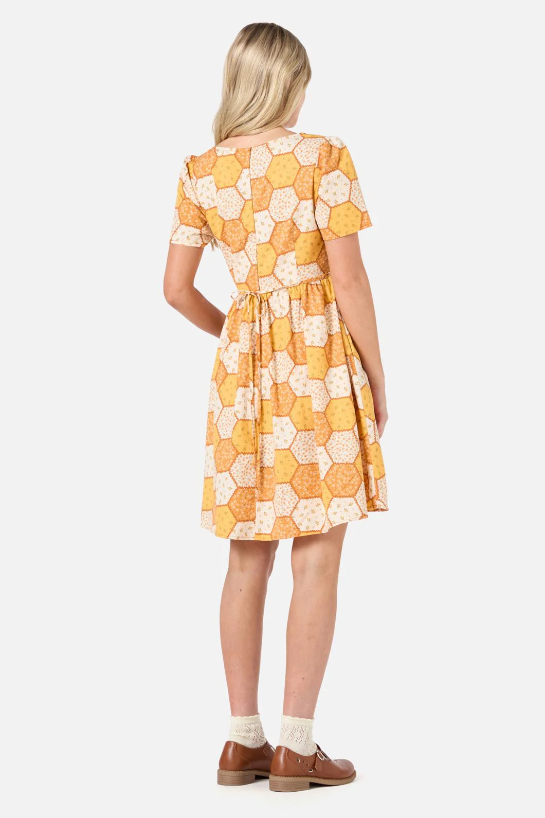 Patchwork Sleeved Mini Dress - Olabens