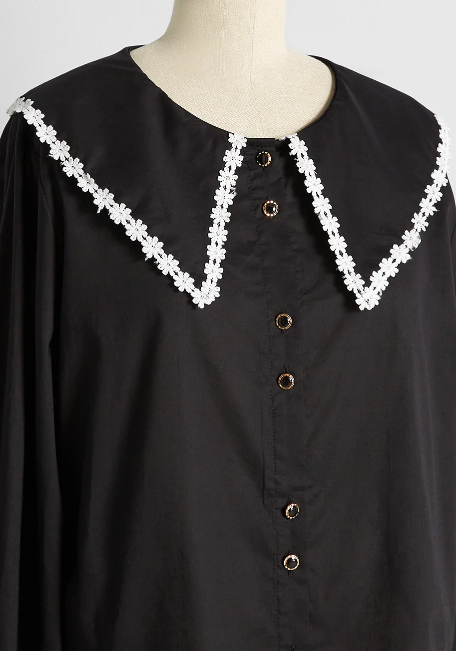 Isnyt x Collectif Daisy Persuasion Long Sleeve Blouse - Olabens