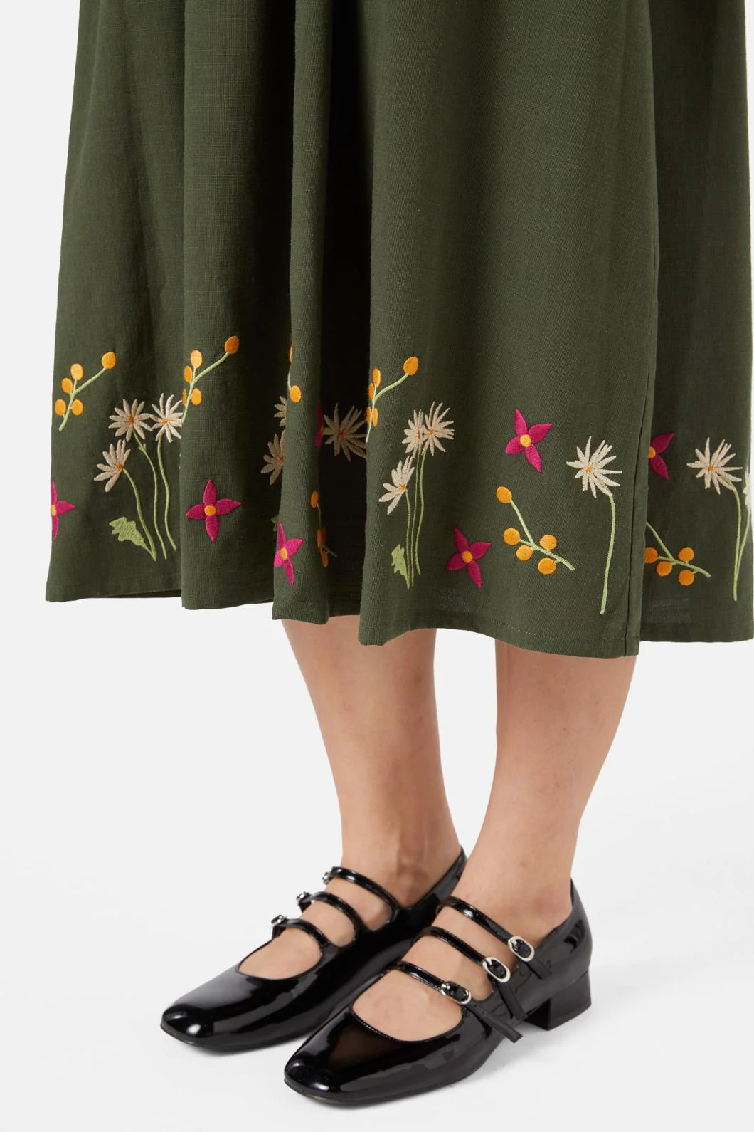 Native Embroidered Midi Dress - Olabens