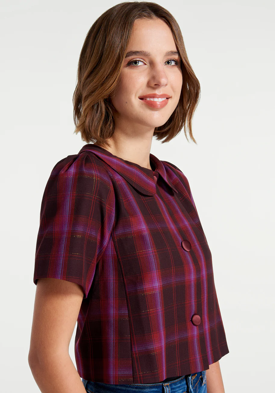 Festive Finesse Short Sleeve Jacket - Olabens