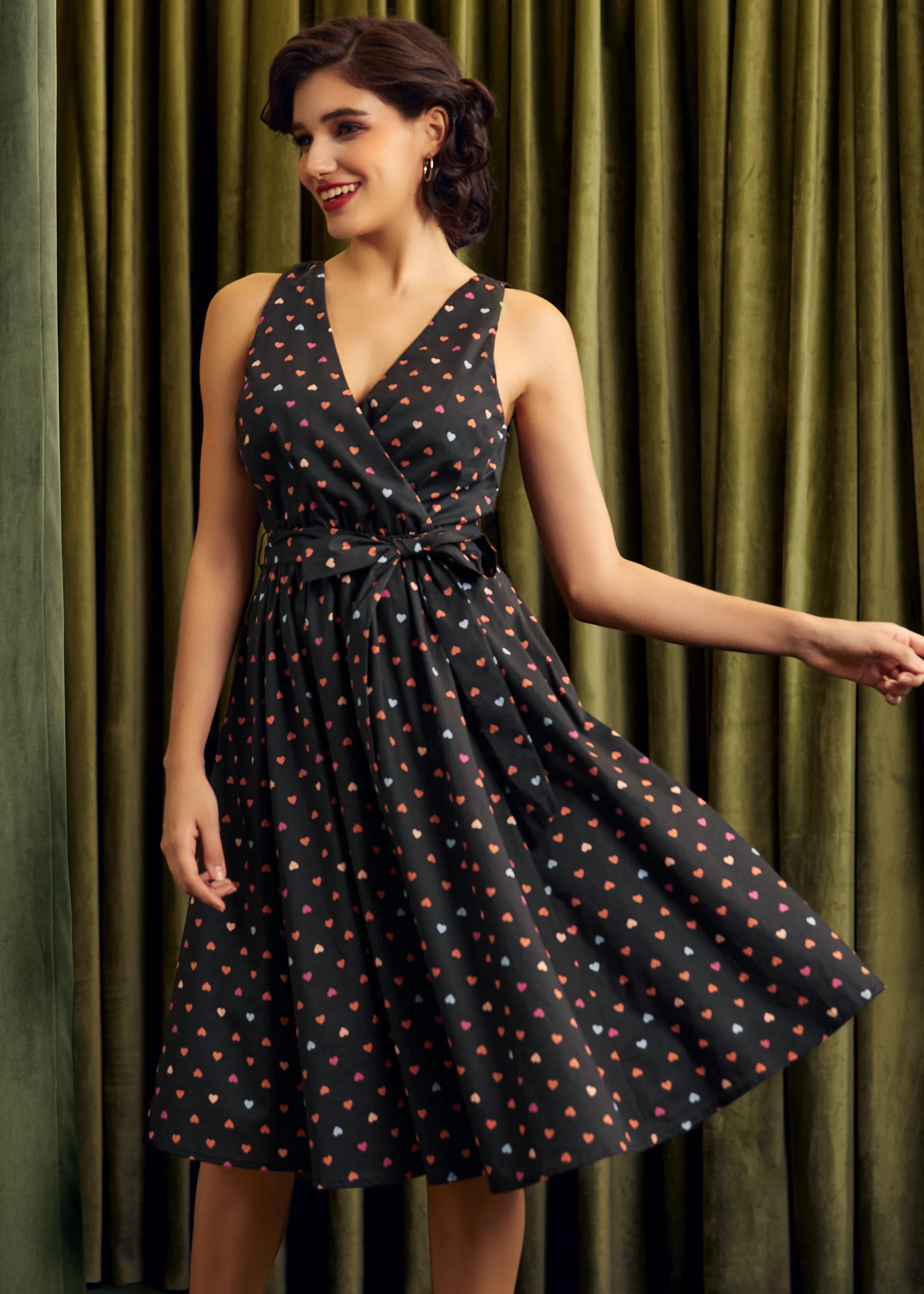 Instant Energy Faux-Wrap Dress - Olabens