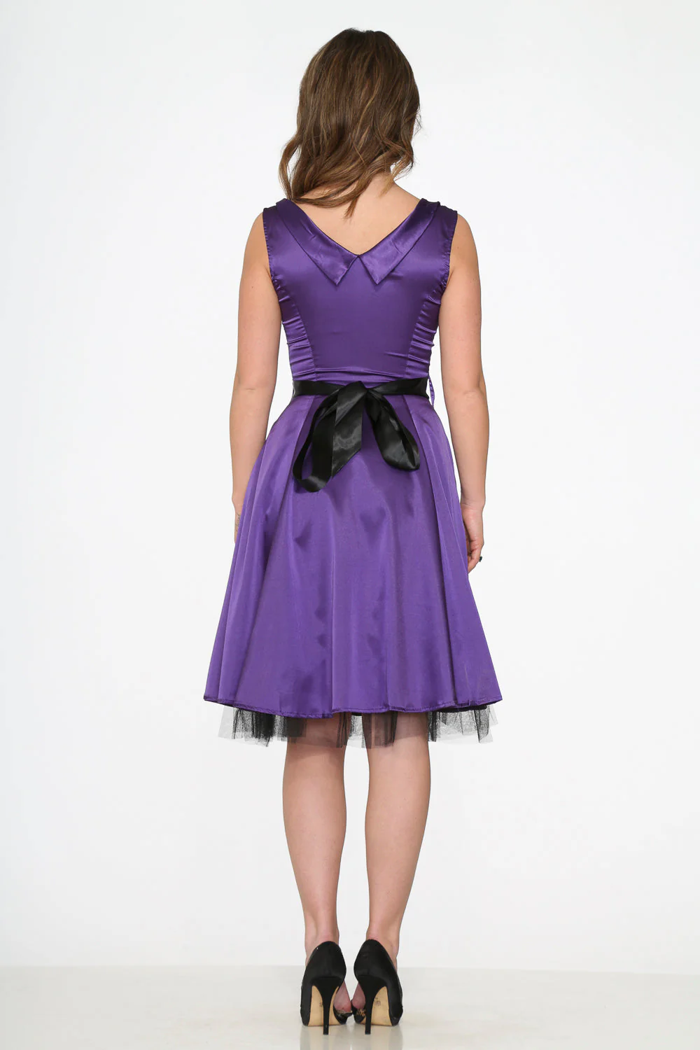 Purple Occastional Swing Dress - Olabens