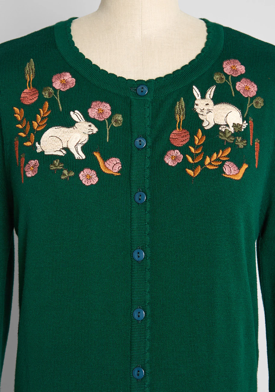 Isnyt x Princess Highway Embroidered Bunny Cardigan - Olabens
