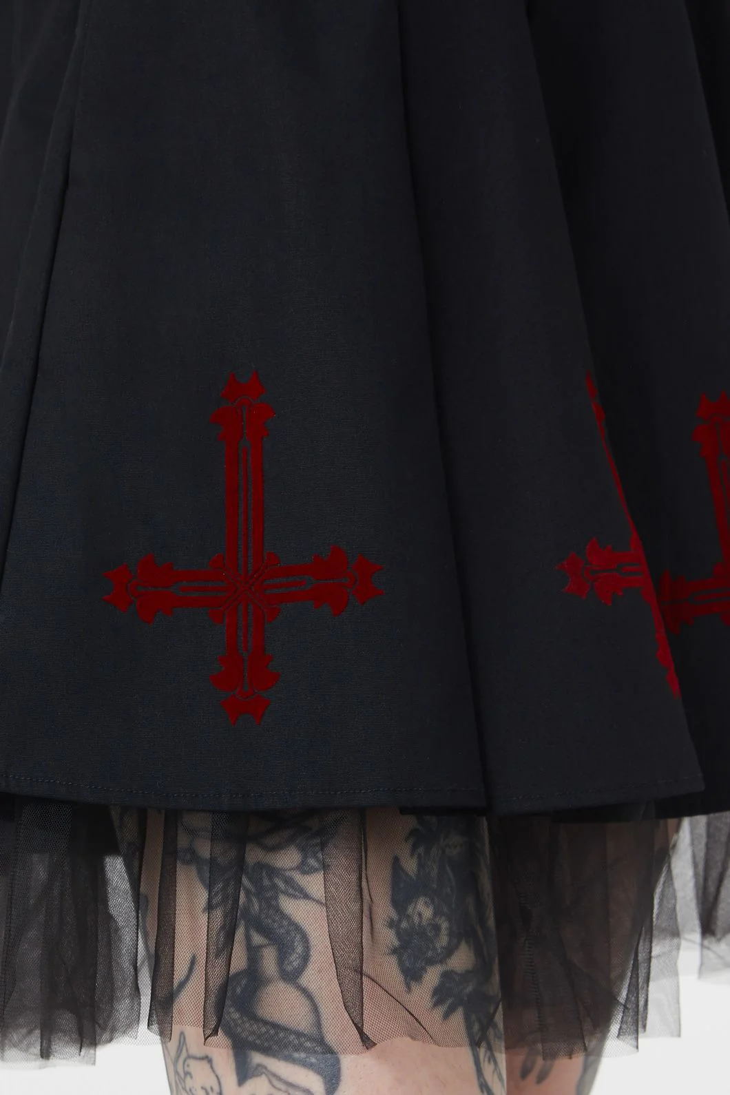 Hail Lilith Flocked Hem Bustier Dress - Olabens