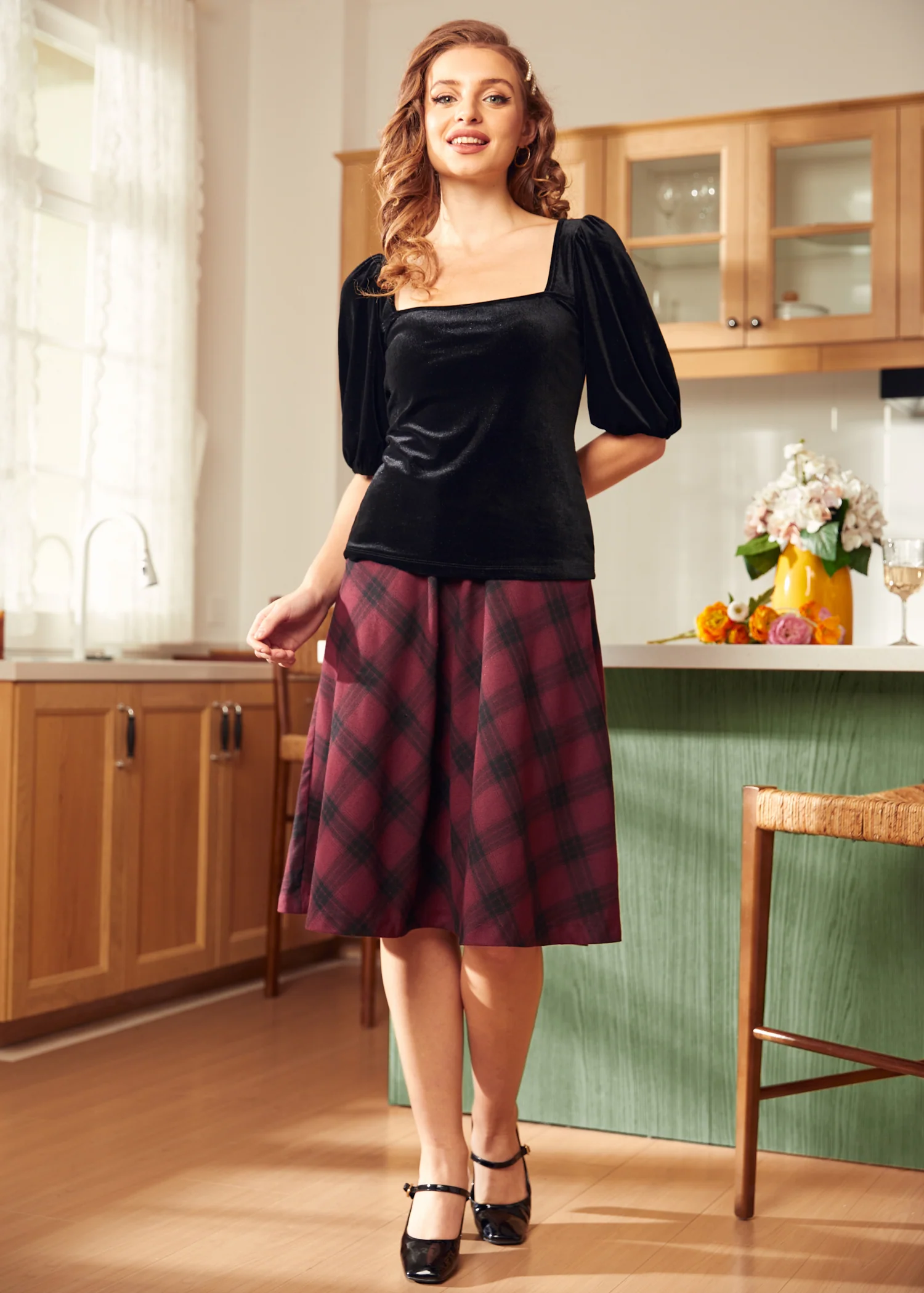 Saturday Night Sensation Balloon Sleeve Top - Olabens
