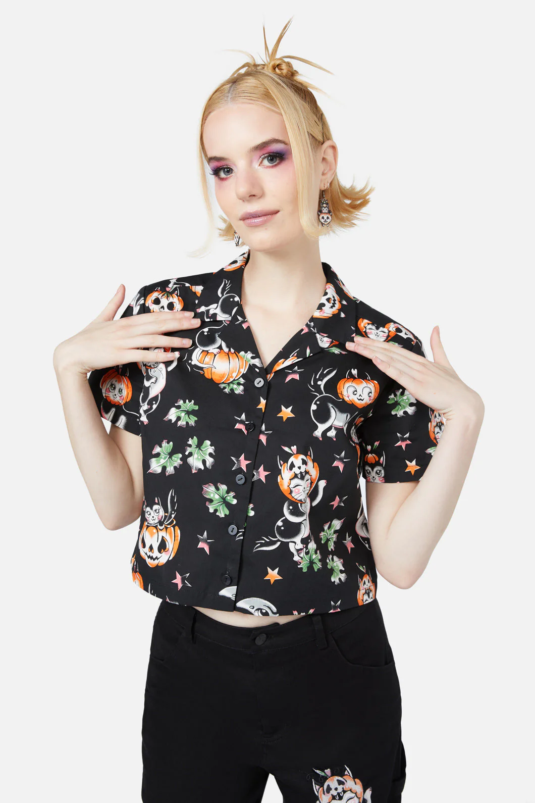 Pumpkin Patch Kitty Blouse - Olabens