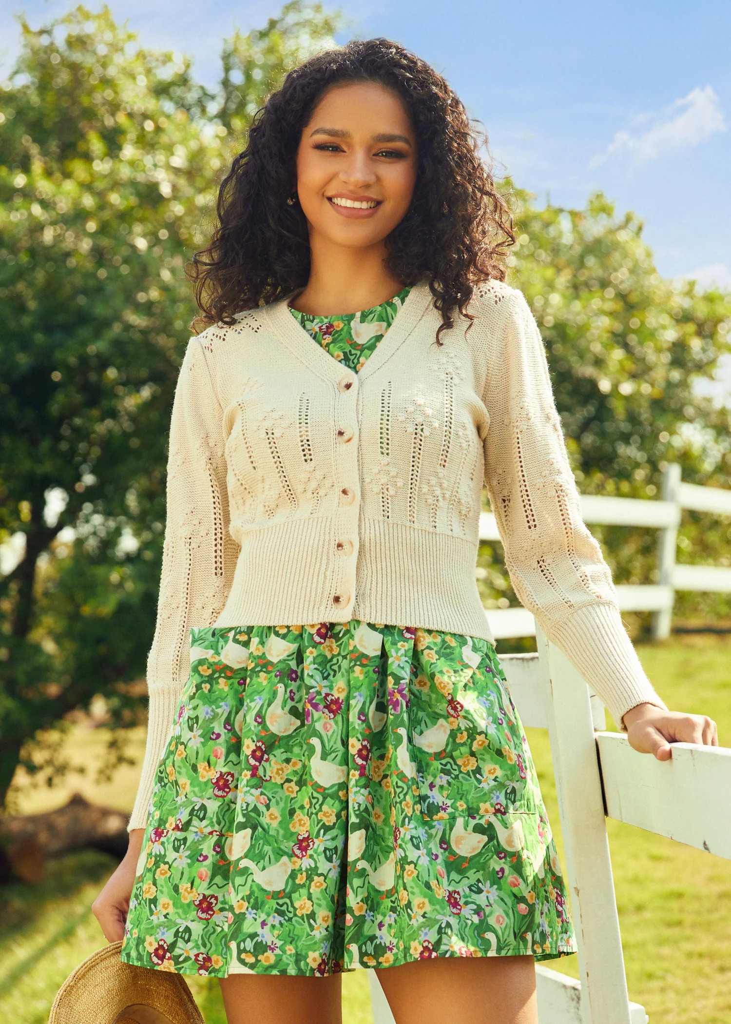 Picnic in the Park V-Neck Cardigan - Olabens