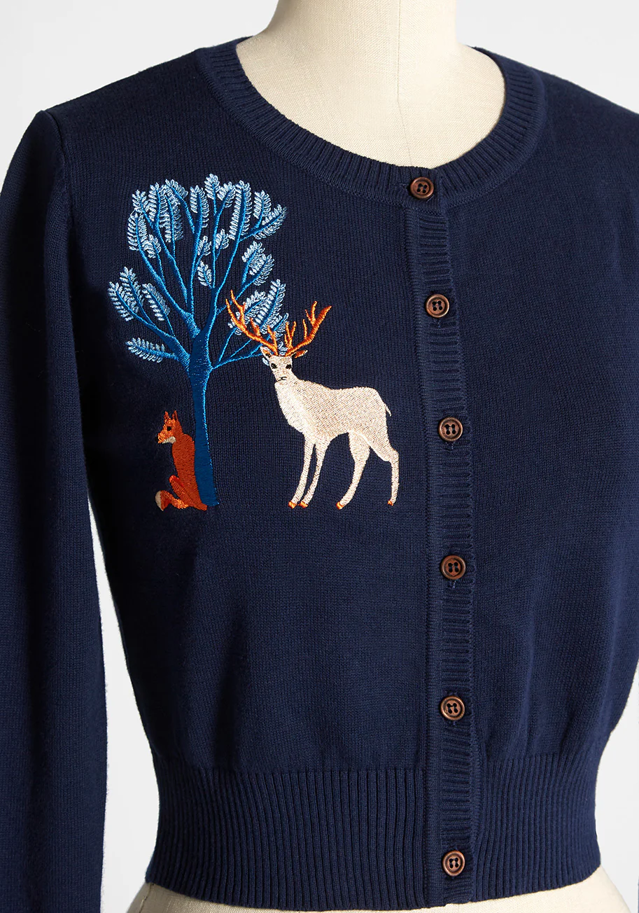 Curious Woodland Critters Cardigan - Olabens
