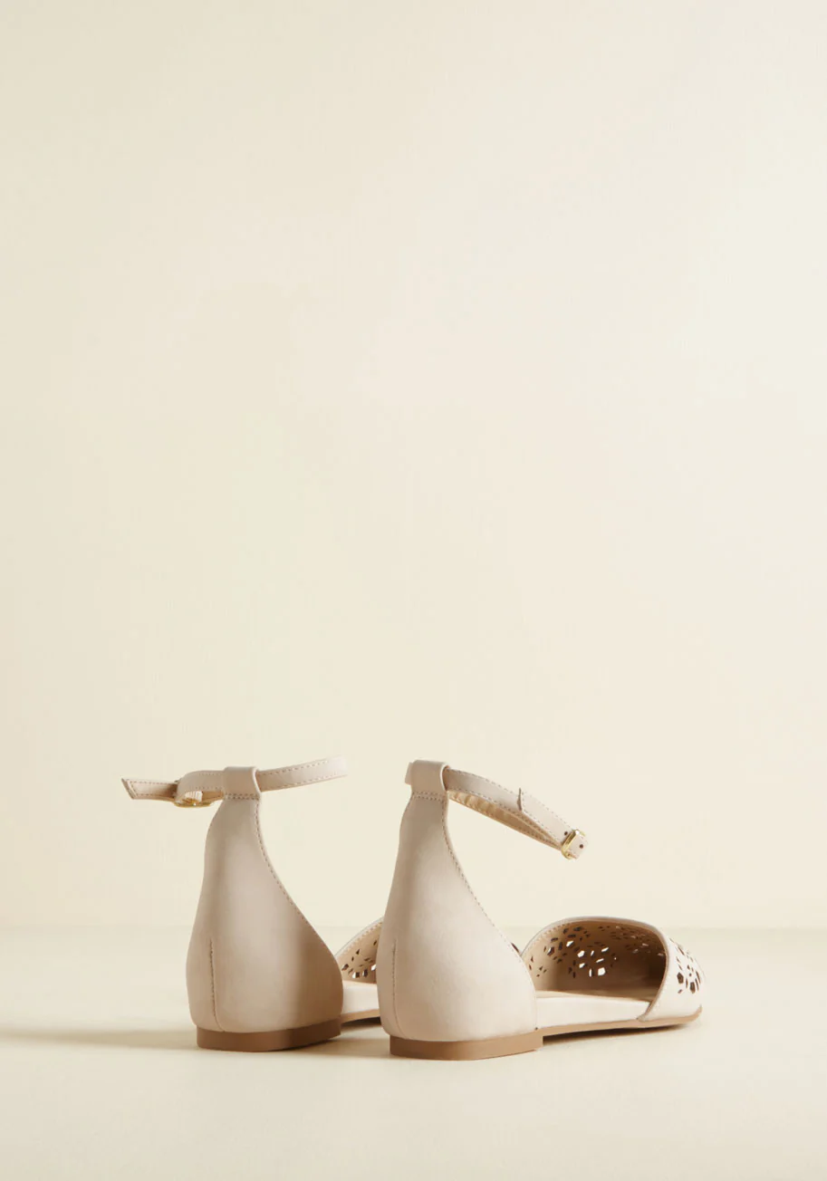 Follow Your Elite d'Orsay Flat in Beige - Olabens