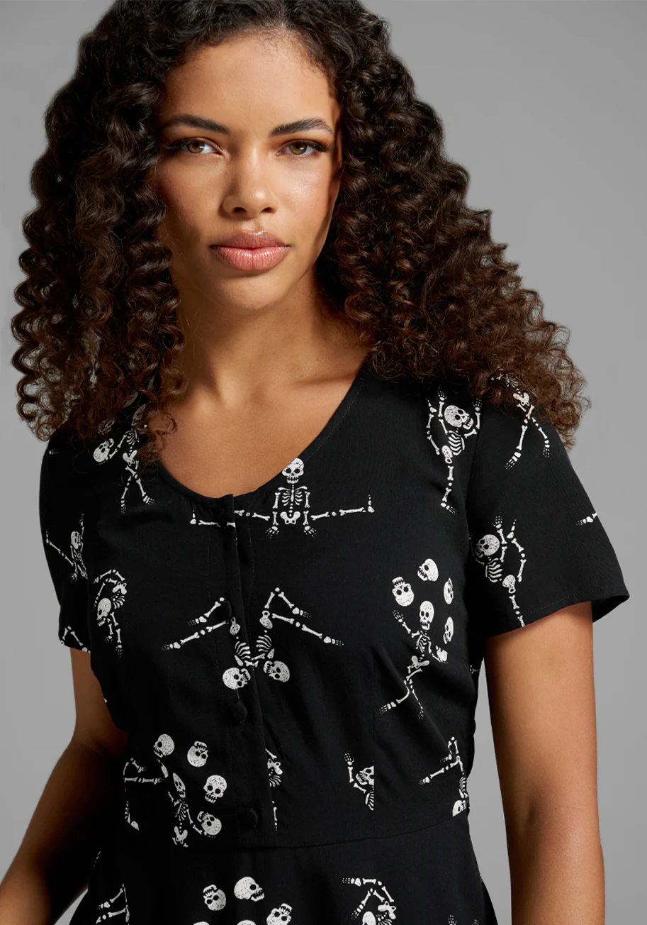 Acrobatic Apparitions A-Line Dress - Olabens