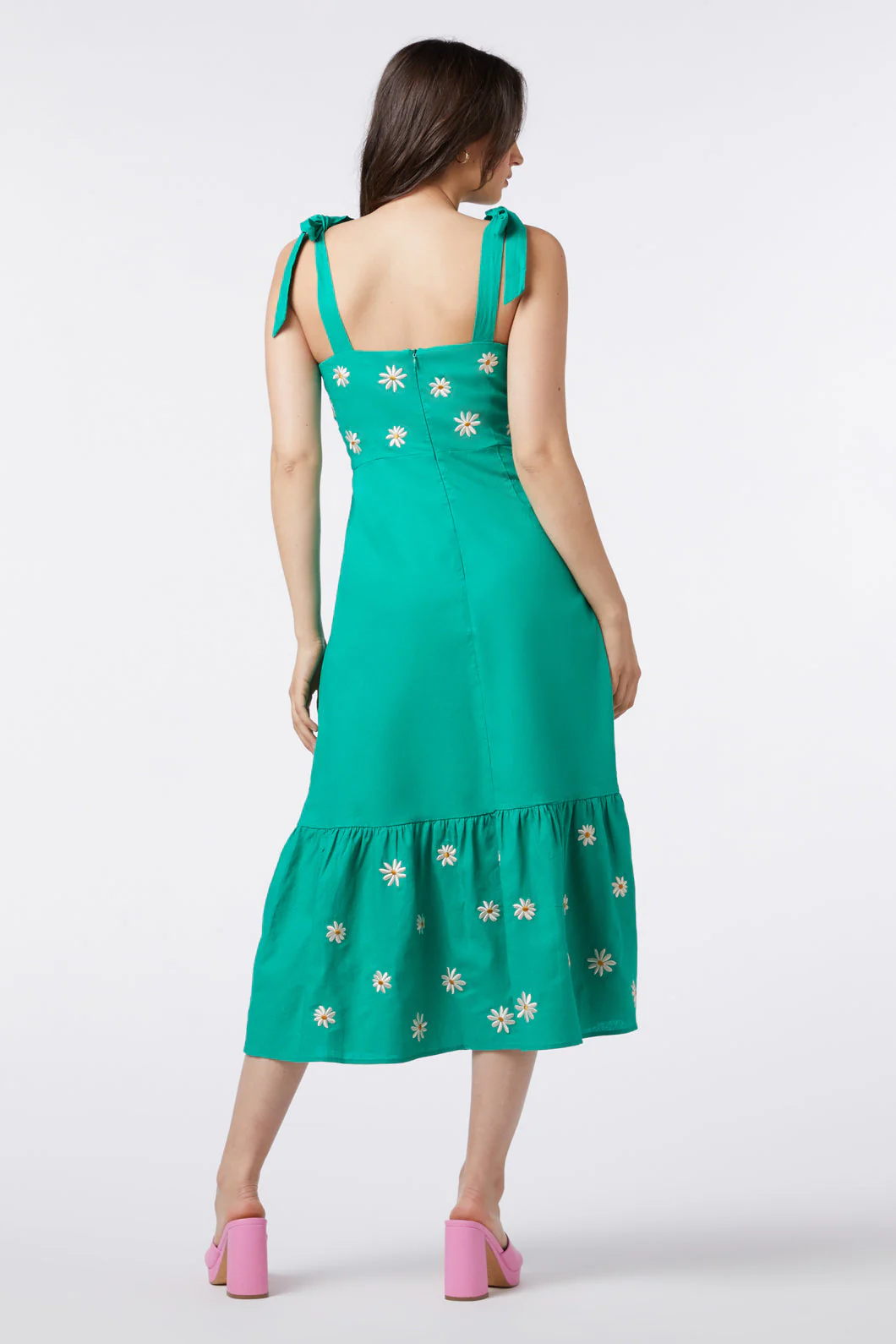 Pattie Embroidered Midi Dress - Olabens