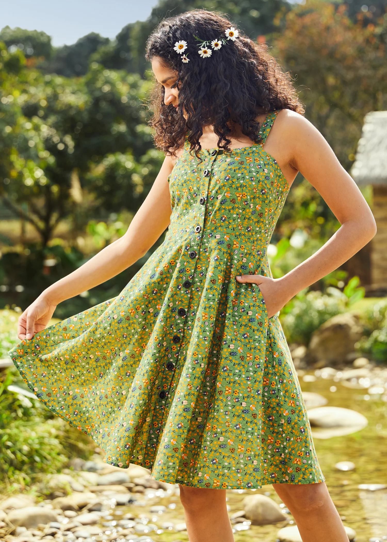 Sunbeam Dance Strappy Dress - Olabens