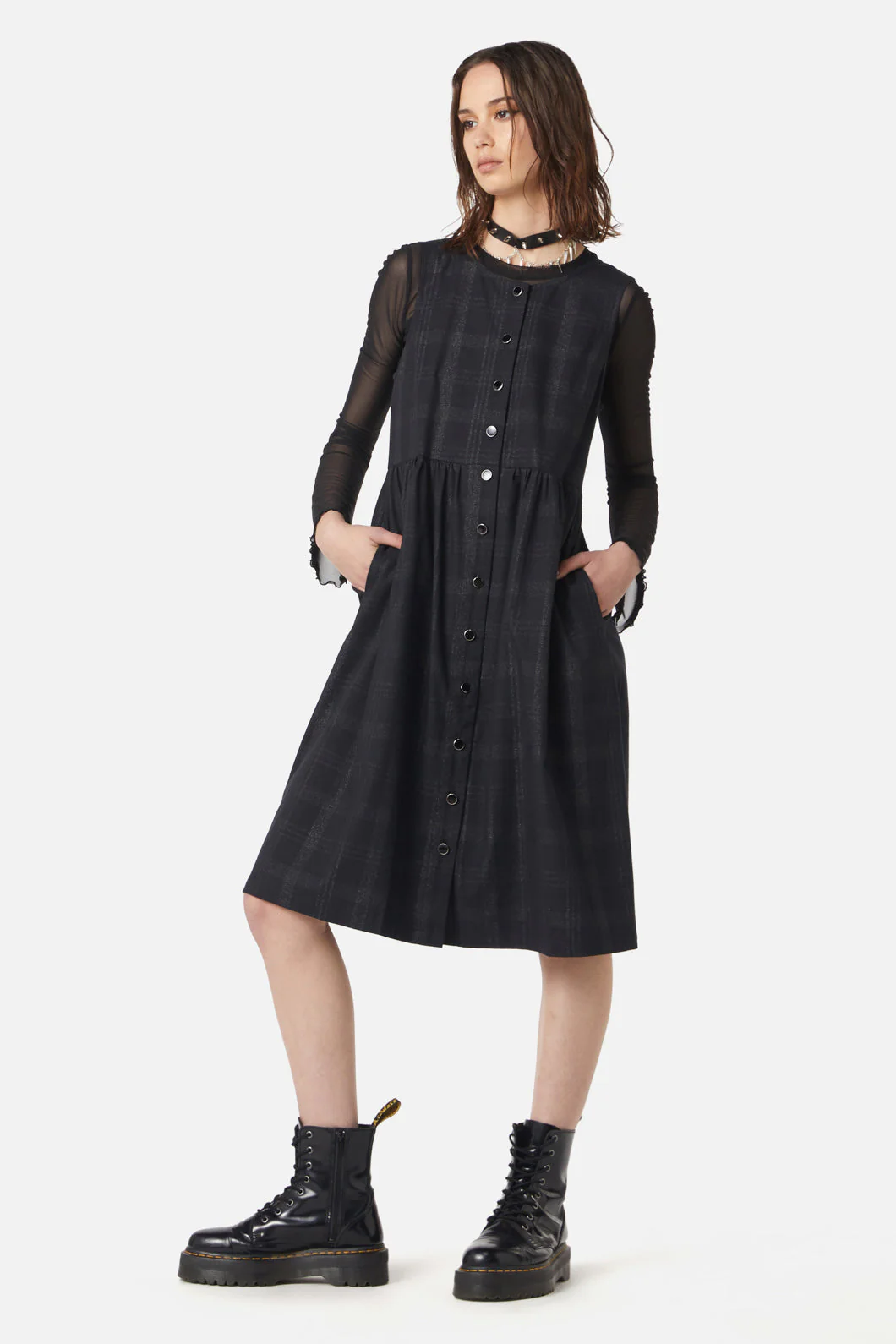 High Society Tartan Pinny Dress - Olabens
