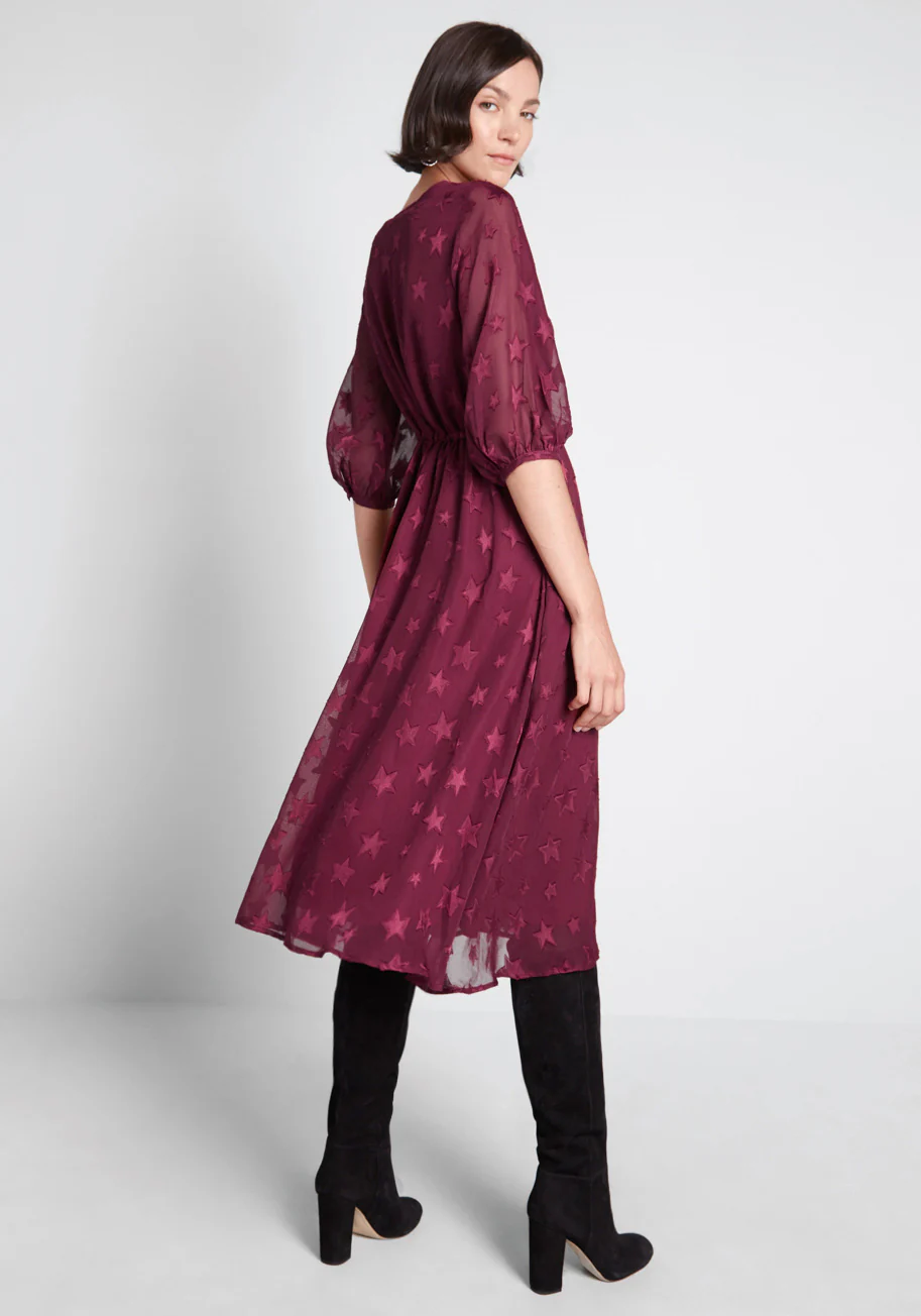 Wish Upon A Star A-Line Dress - Olabens