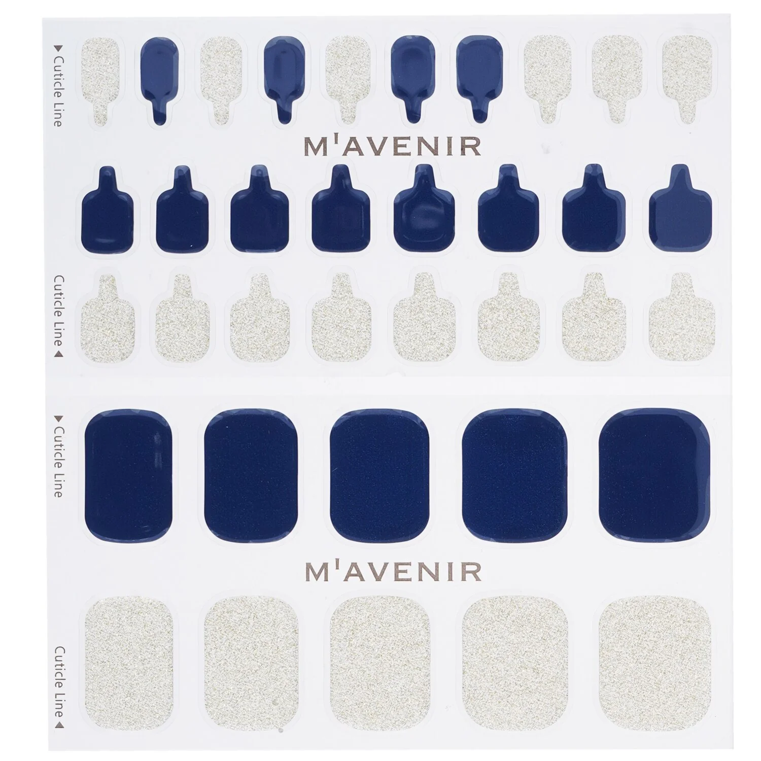 Mavenir Nail Sticker (Blue) - # Classic Navy Nail  32pcs - Olabens