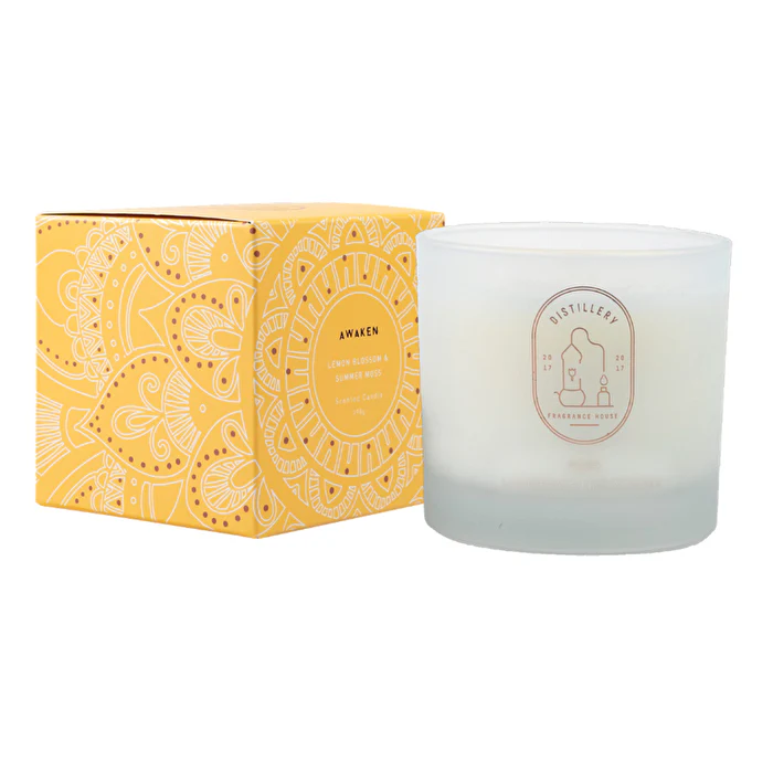 Distillery Fragrance House Soy Candle Awaken (Lemon Blossom & Summer Moss) 190g - Olabens