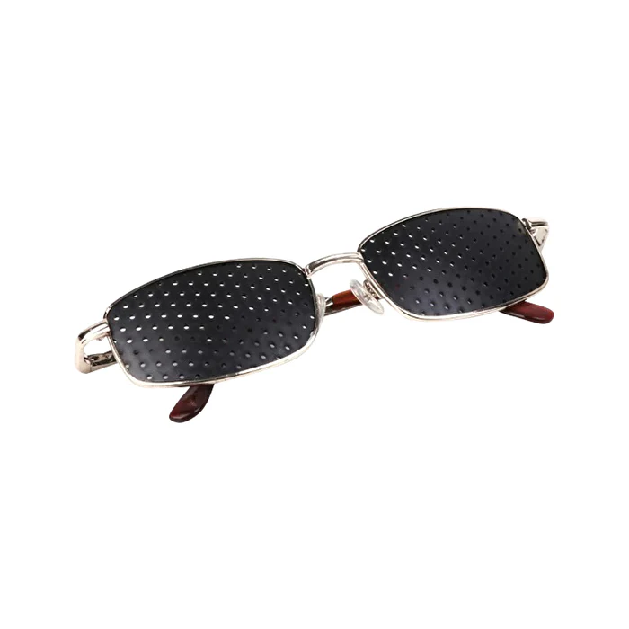 Natural Eye Care Pinhole Glasses Standard Metal Frame Gold - Olabens