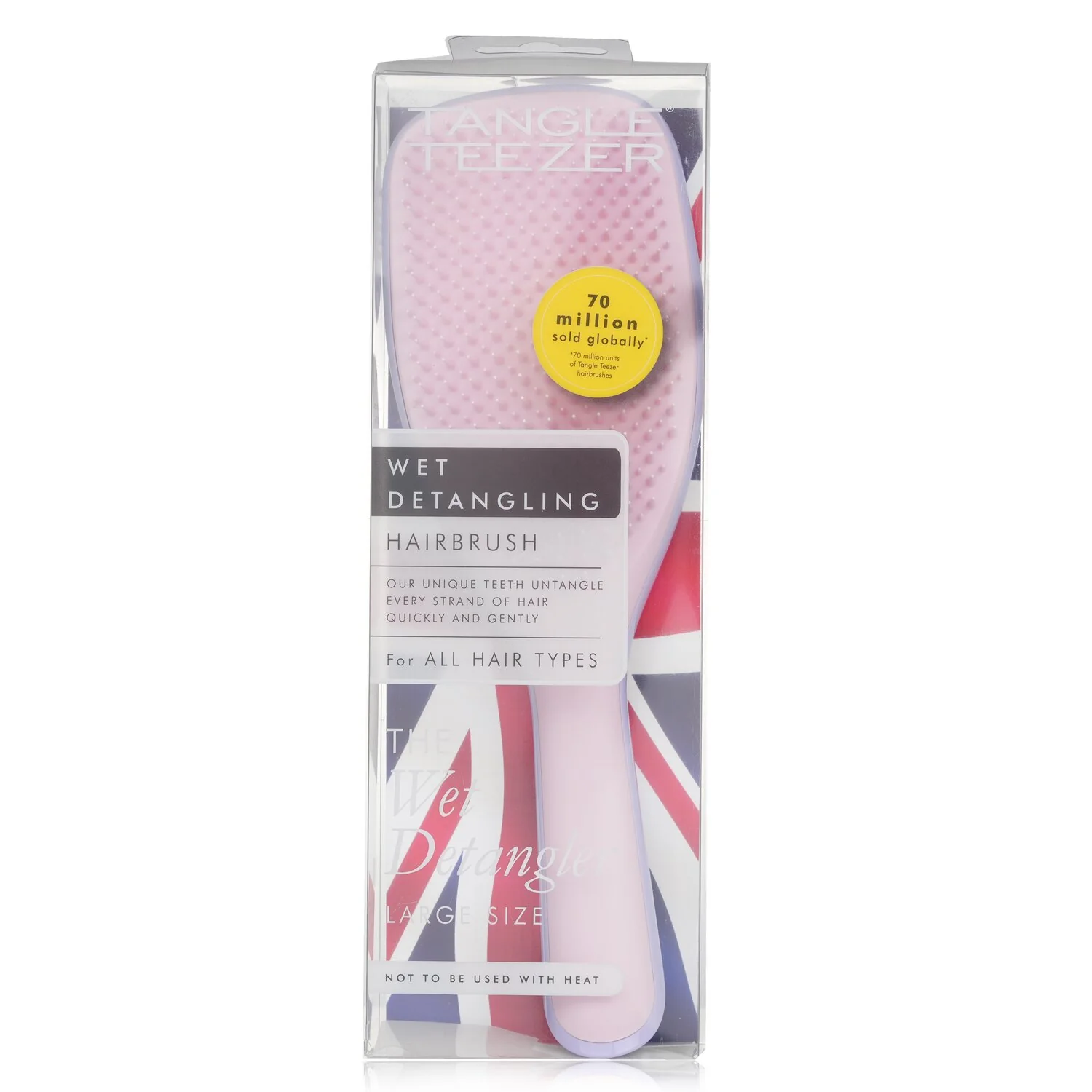 Tangle Teezer The Wet Detangling Hair Brush - # Bubble Gum (Large Size)  1pc - Olabens