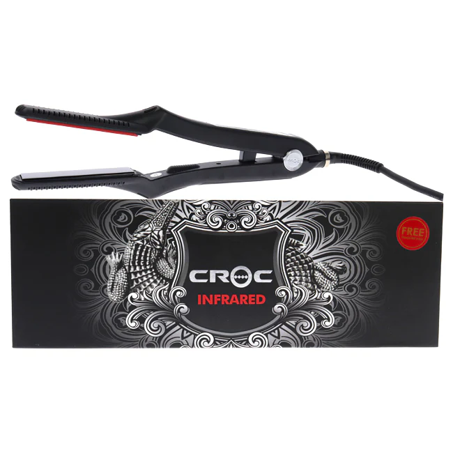Croc Croc Infrared Flat Iron - Black by Croc for Unisex - 1 Inch Flat Iron - Olabens