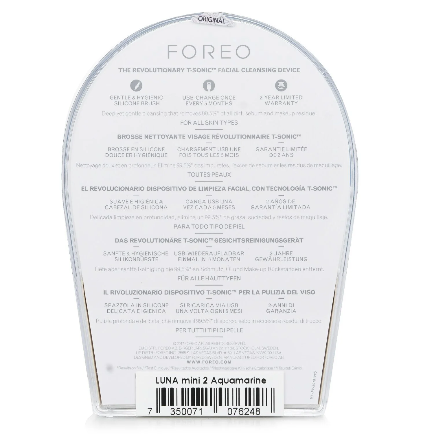 FOREO Luna Mini 2 Smart Mask Treatment Device - # Aquamarine  1pcs - Olabens