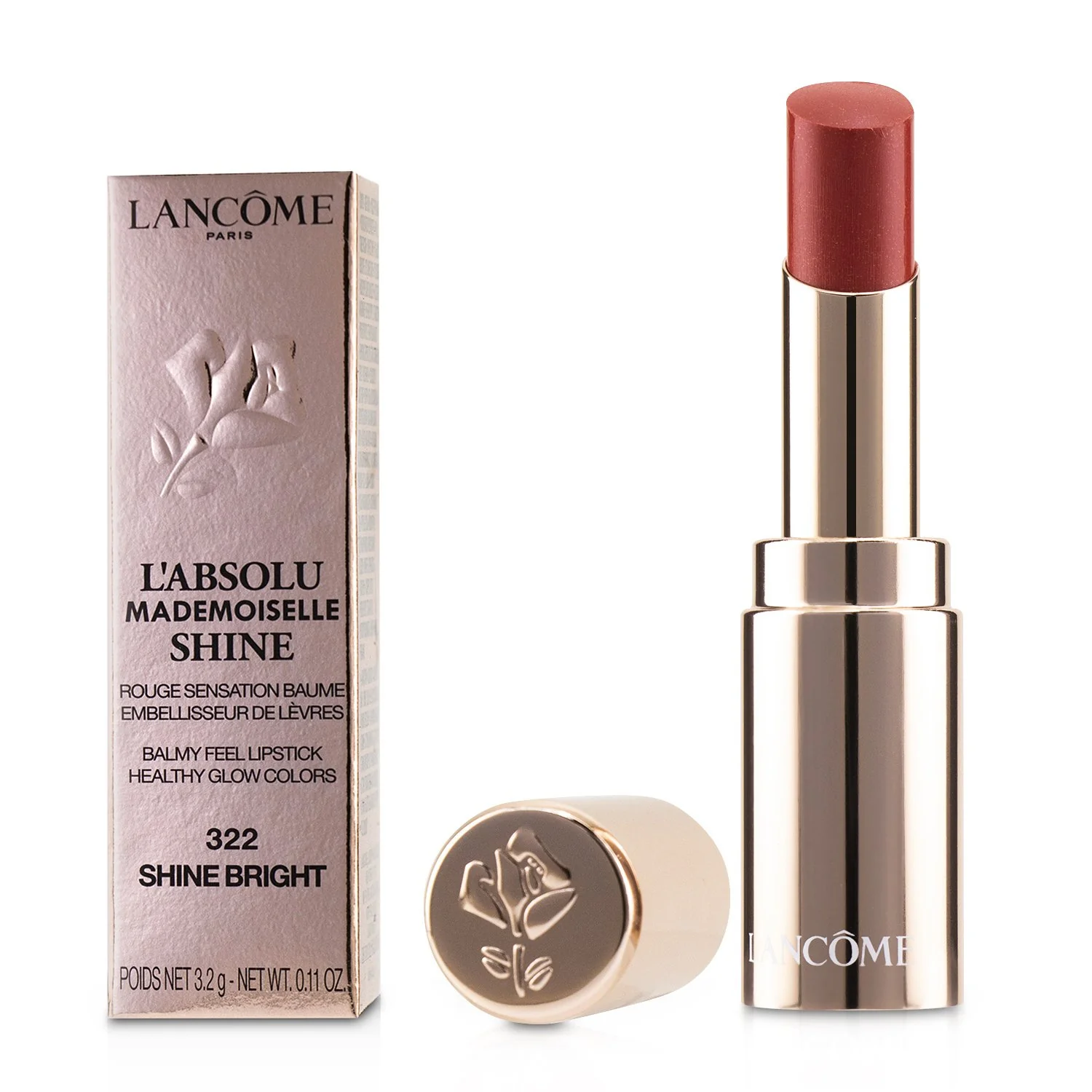 Lancome L'Absolu Mademoiselle Shine Balmy Feel Lipstick - # 274 Love To Shine  3.2g/0.11oz - Olabens