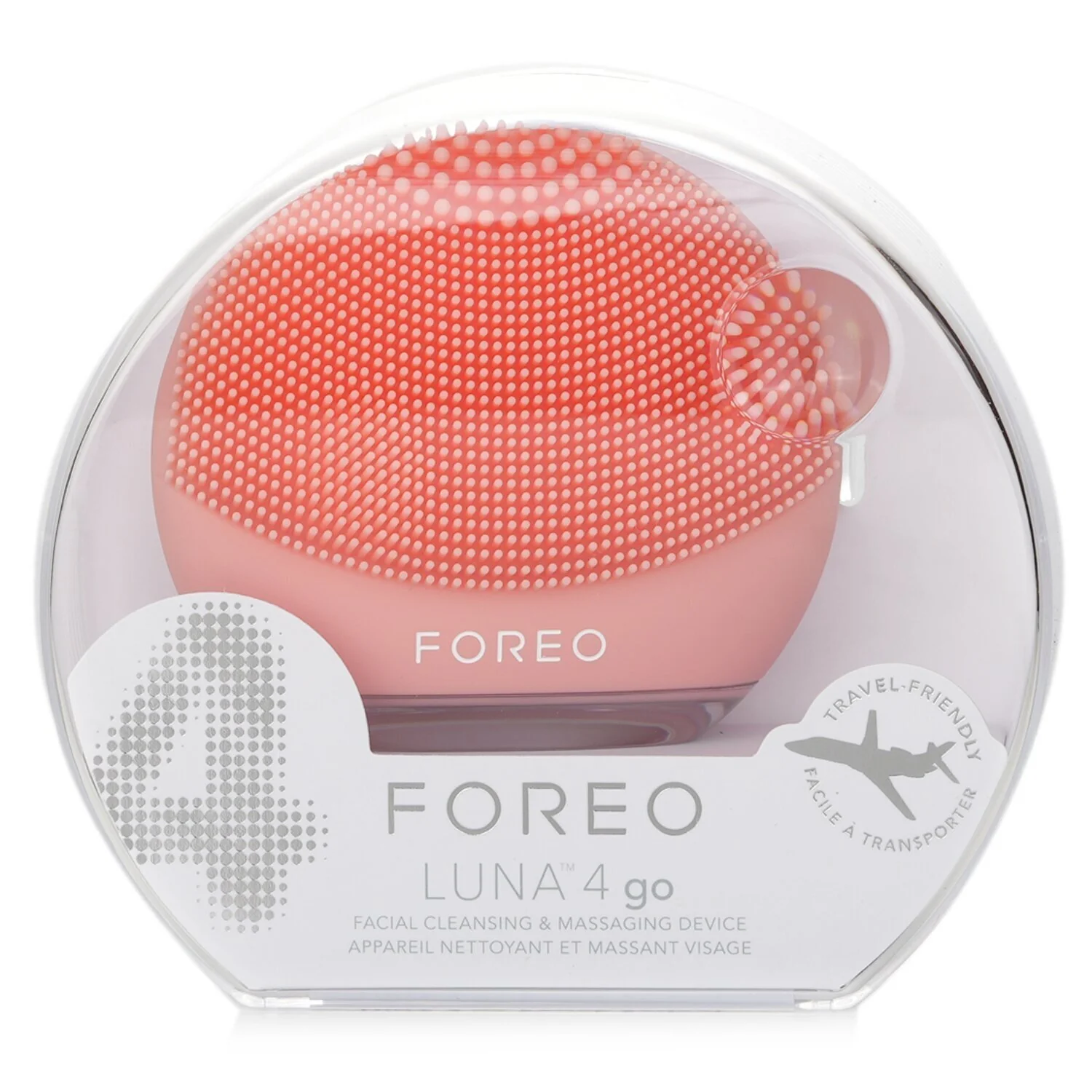 FOREO Luna 4 Go Facial Cleansing & Massaging Device - # Peach Perfect  1pcs - Olabens