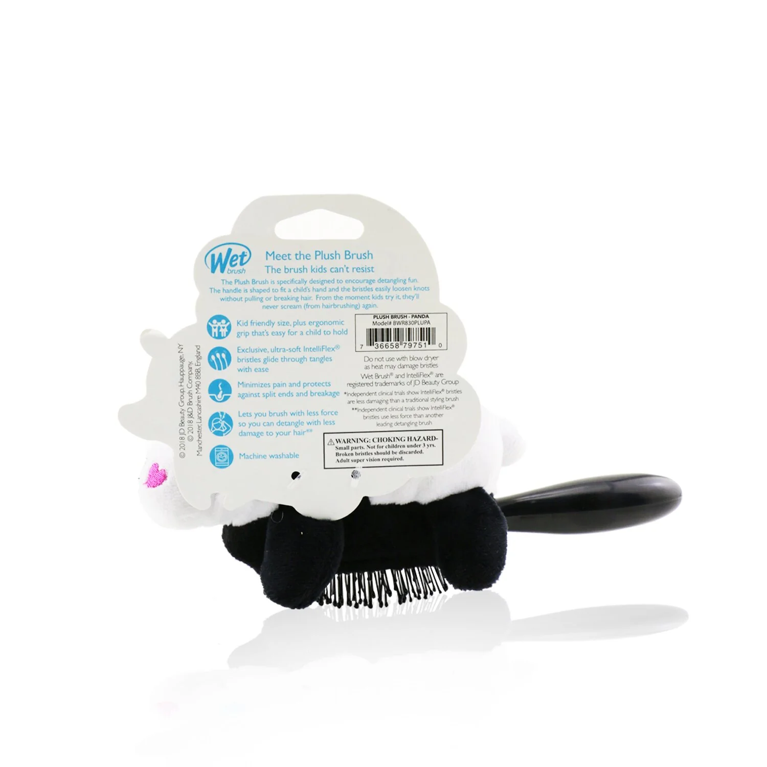 Wet Brush Plush Brush - # Panda  1pc - Olabens
