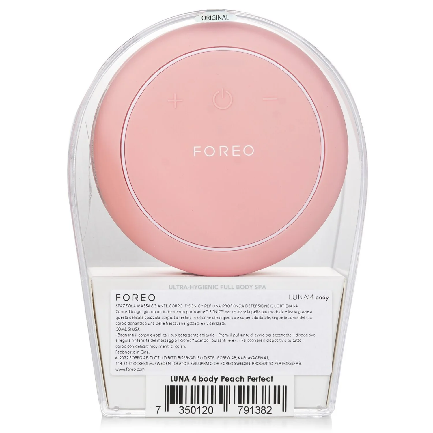 FOREO Luna 4 Body Massaging Body Brush - # Peach Perfect  1pcs - Olabens