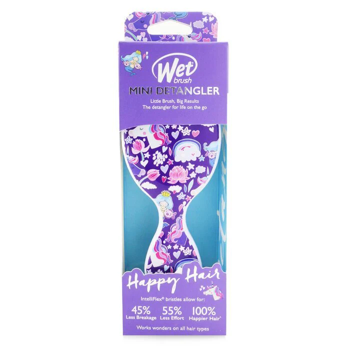 Wet Brush Mini Detangler Happy Hair - # Mermaids & Unicorns 1pc - Olabens