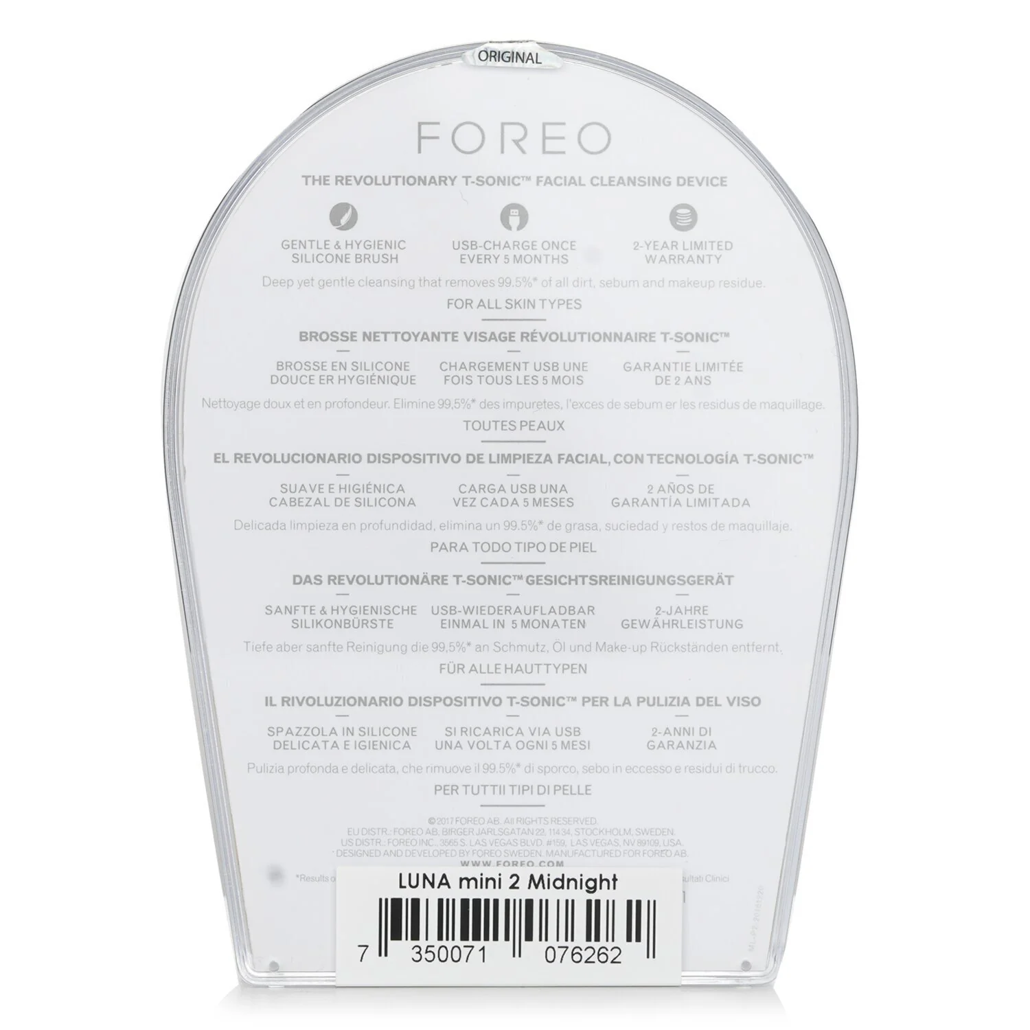 FOREO Luna Mini 2 Smart Mask Treatment Device - # Midnight  1pcs - Olabens