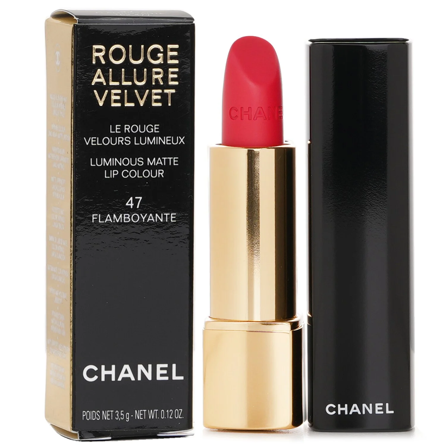 Chanel Rouge Allure Velvet Luminous Matte Lip Colour - # 47 Flamboyante  3.5g/0.12oz - Olabens