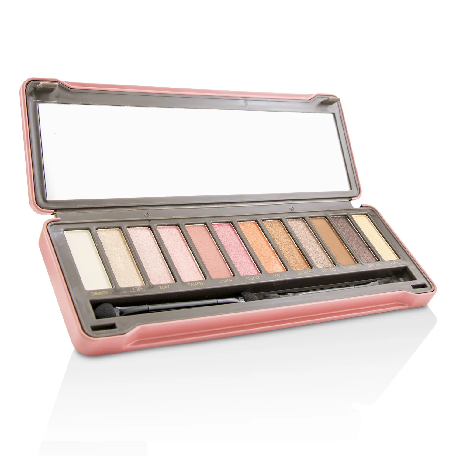 BYS Eyeshadow Palette (12x Eyeshadow, 2x Applicator) - Peach  12g/0.42oz - Olabens
