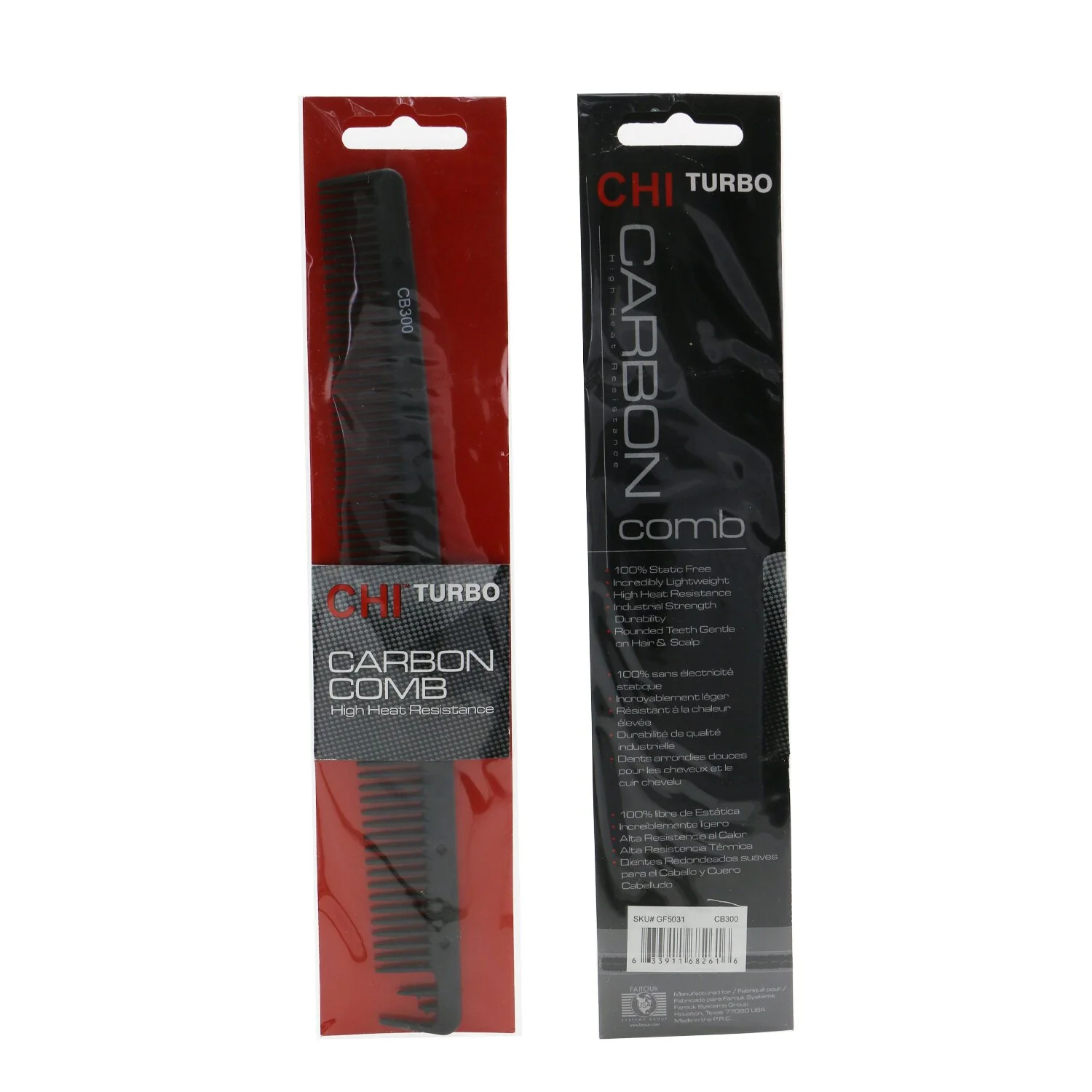 CHI Turbo Carbon Dual Comb - CB300  1pc - Olabens