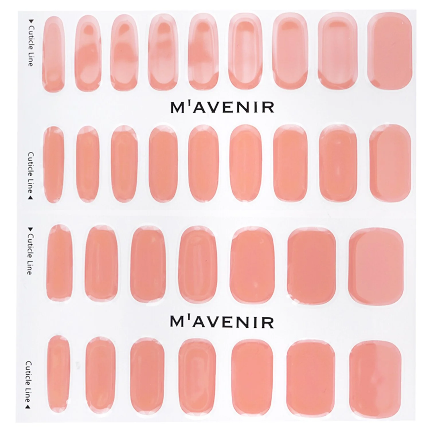 Mavenir Nail Sticker (Pink) - # Glass Soft Pink Nail  32pcs - Olabens