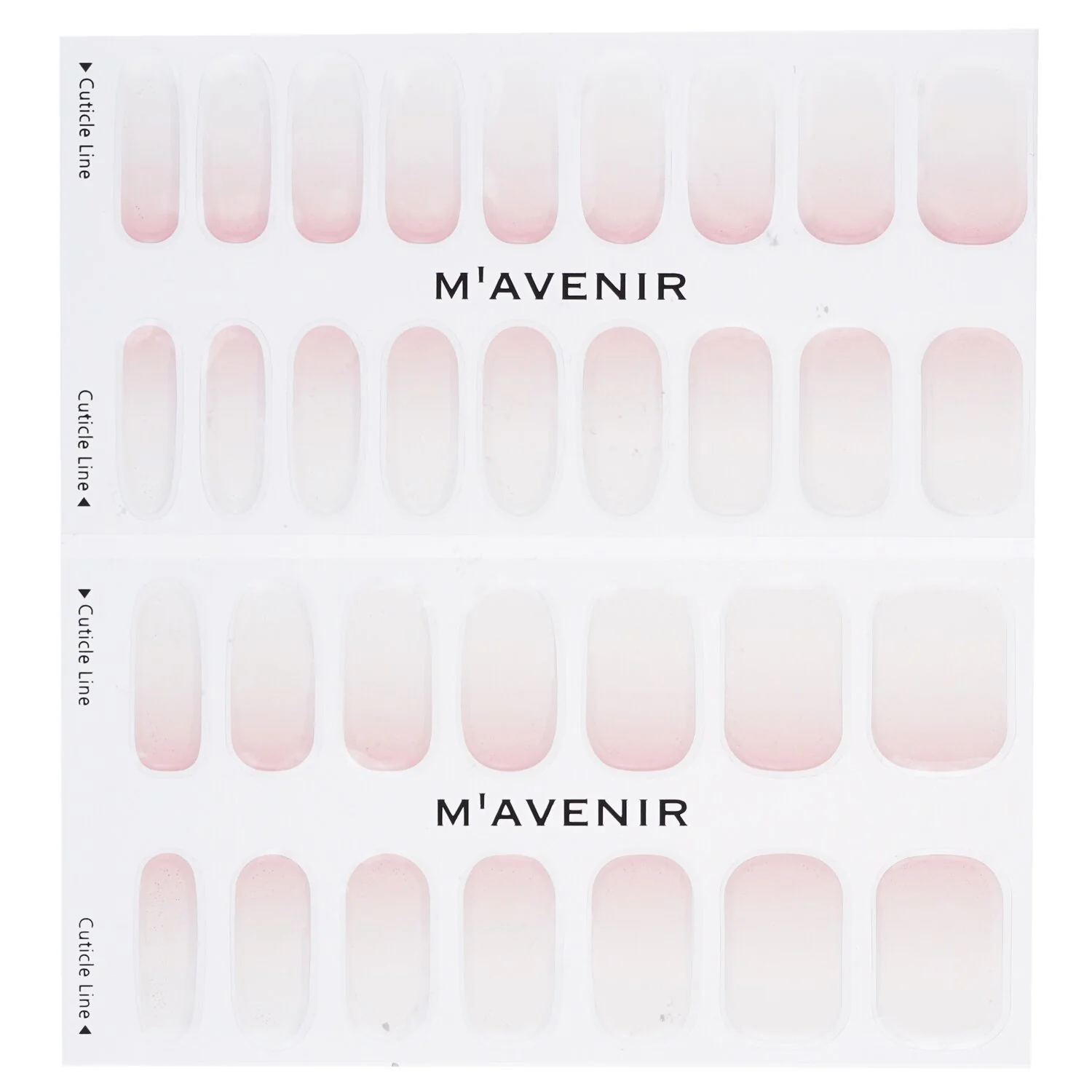 Mavenir Nail Sticker (Pink) - # Glass Soft Pink Nail  32pcs - Olabens