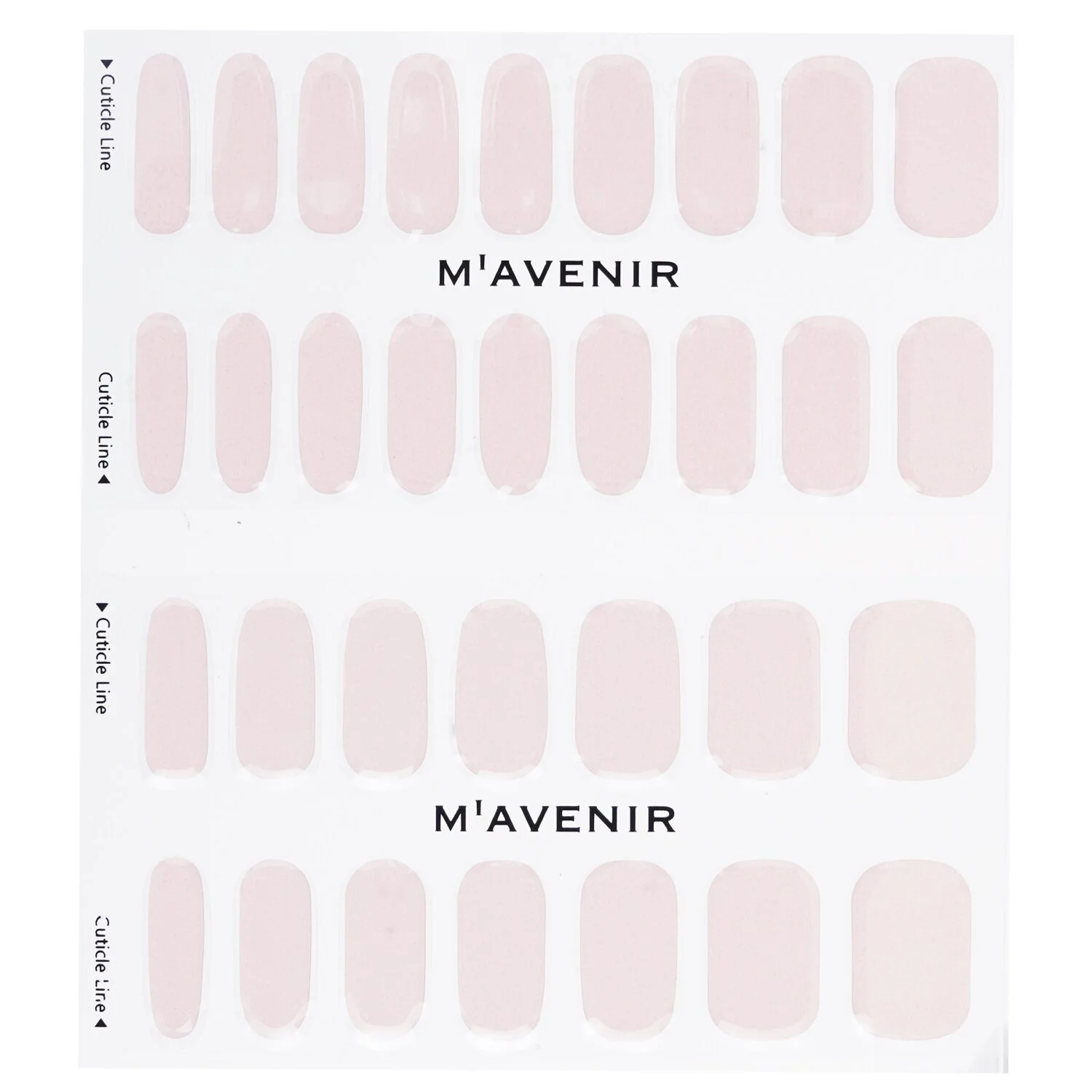 Mavenir Nail Sticker (Pink) - # Glass Soft Pink Nail  32pcs - Olabens