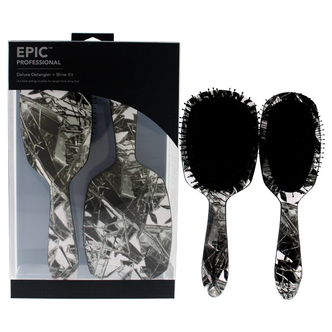 Wet Brush Epic Break the Mold Prep and Finish Set by Wet Brush for Unisex - 2 Pc Kit Deluxe Detangler, Deluxe Shine - Olabens