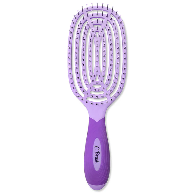 NuWay 4Hair Circular Venting Detangling C Brush - Purple by NuWay 4Hair for Unisex - 1 Pc Hair Brush - Olabens