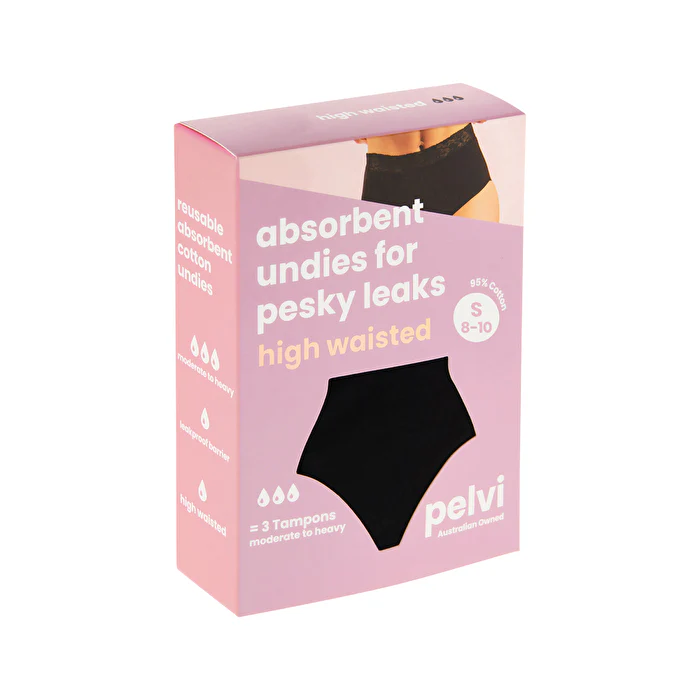 Pelvi Leakproof Underwear Full Brief Black S - Olabens